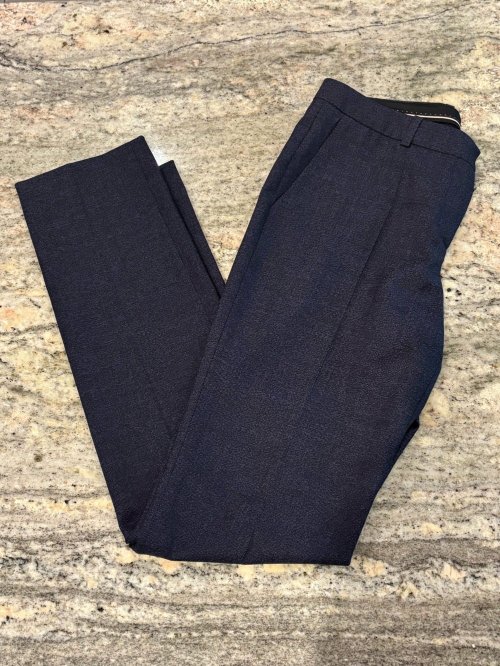 EUC BOSS by Hugo Boss Titana5 Navy Wool Tapered Trouser Pants Sz 4 / S